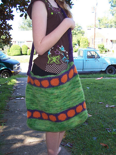 #17 Polka Dot Felted Bag
