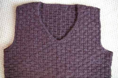 Easy Basket-weave Vest for Him