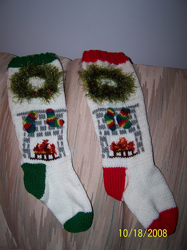 Fireplace Christmas Stocking