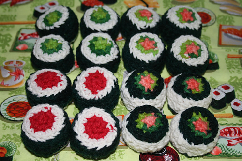 Sushi Rolls and Matcha