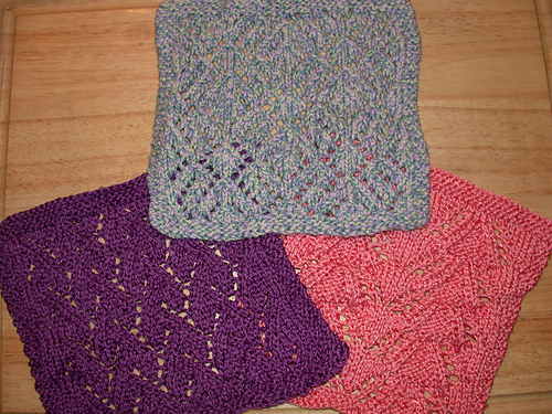 Trio of Lacey Facecloths