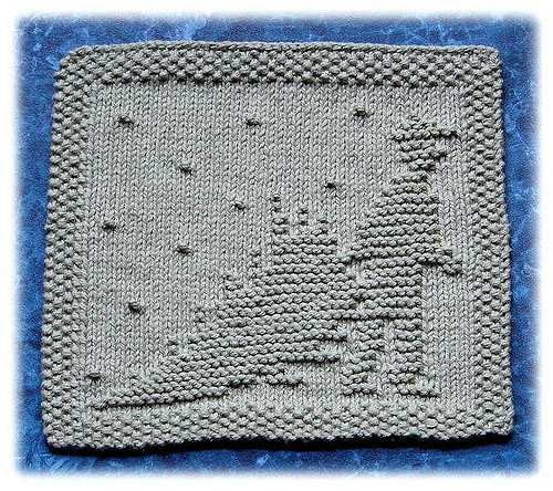 Bringing Home a Christmas Tree Dishcloth