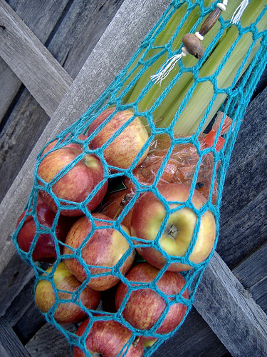 the three dozen apple bag
