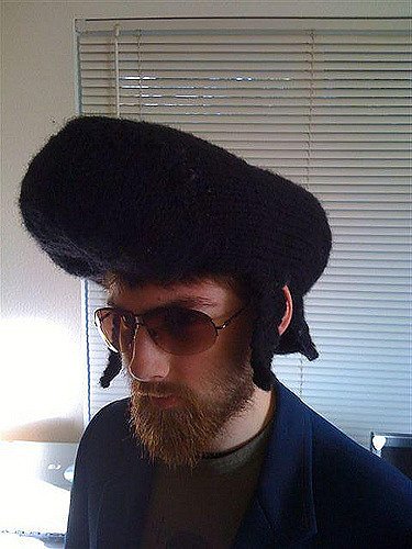 Knitted Elvis Wig - bybikegrrlFlickr