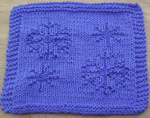 Snowflakes Knit Dishcloth