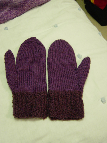 Astrakhan Cuffed Mittens