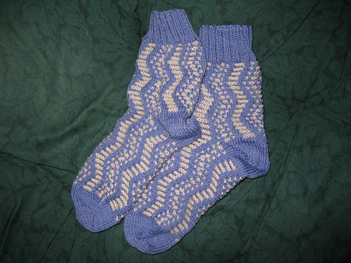 Zigzag Slip-Stitch Socks
