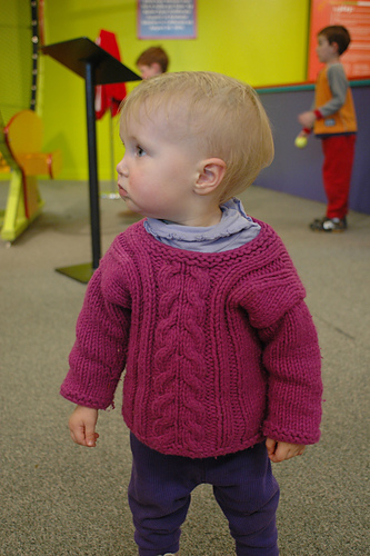 4 Apricot Cable Sweater