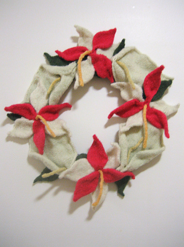 Felted Lilies Wreath