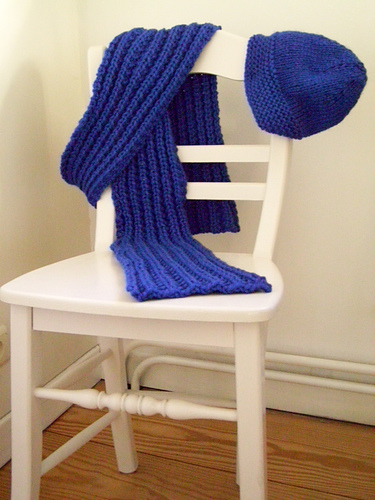 écharpe à fausses côtes anglaises bonnet