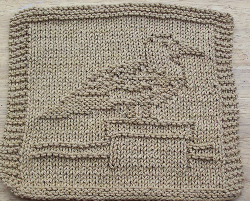Seagull Knit Dishcloth