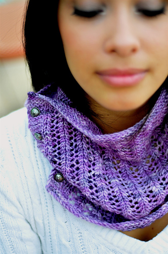 Buttoned Lace Cowl