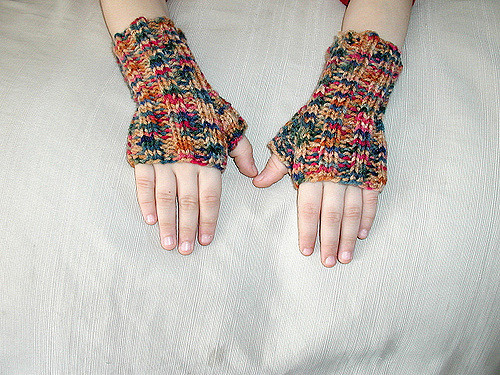 Ribbed Fingerless Mitts - Toddler/Child