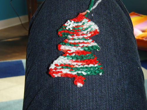 A Glittery Christmas (a Christmas tree shaped ornament)
