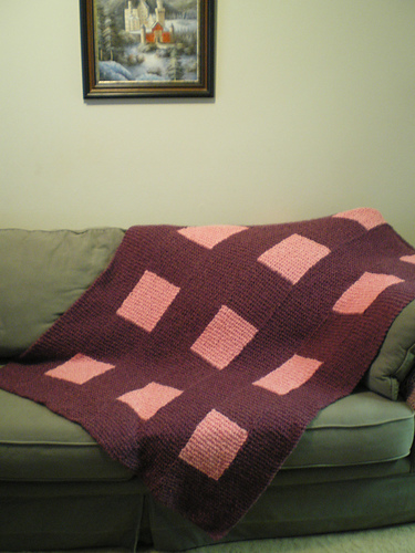 Ravelry: Windowpane Throw pattern by Lion Brand Yarn