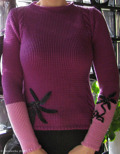 #06: Pulli mit Zopfmusterstreifen
