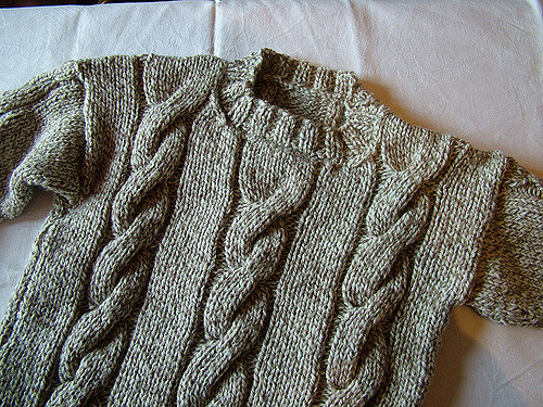 Design E - Kids' Cabled Sweaters with Round Neck or Hood