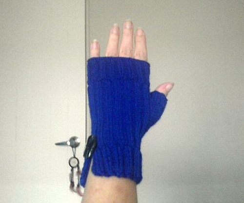 Sapphire & Steel Fingerless Mitts