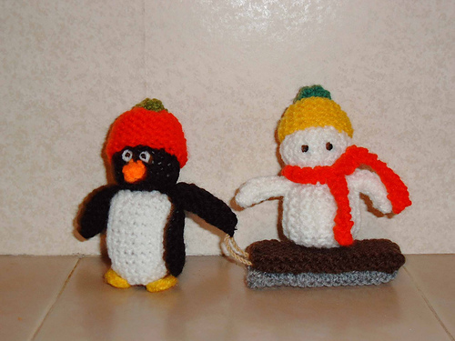 A Merry Christmas: Penguin and Sledge