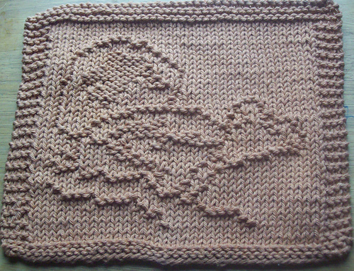 Squirrel Knit Dishcloth Pattern 