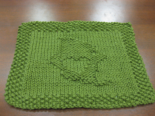 Leaf with Heart Dishcloth