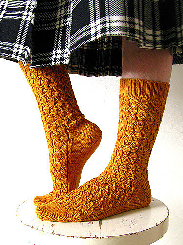 Child's First Sock in Shell Pattern