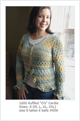Ruffled "O's" Cardie