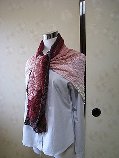 stockinette stitch triangle shawl