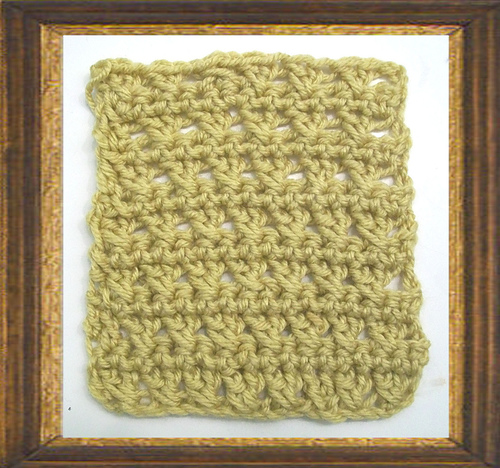 Crossed Double Crochet 6 inch Square