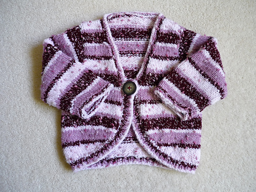 Design B - Round-edge & Stripey Round-edge Cardigan