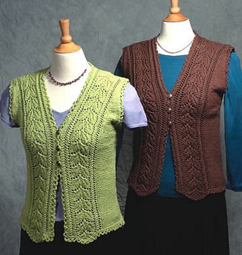 Ravelry: Beech Leaf vest pattern by Dorothy Siemens
