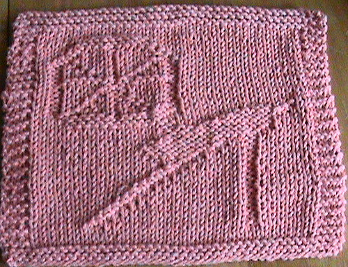 Spinning Wheel Knit Dishcloth Pattern 
