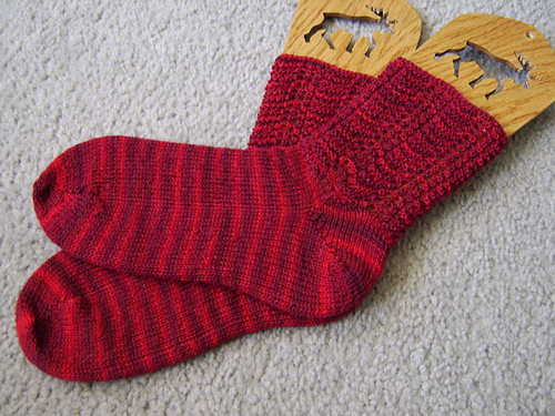 Feather and Fan Sock