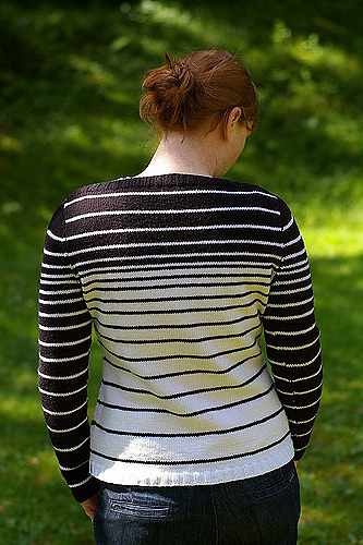 # 14 Striped Pullover in Black & White