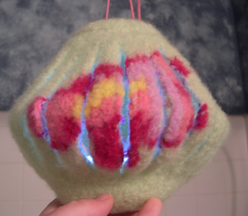 Knitted/Felted Garden Lantern photo 5