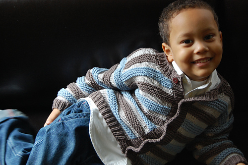 Kid's Striped Cardigan & Stocking Hat photo 2
