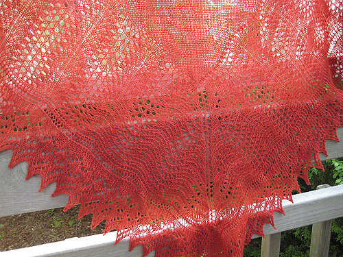 Feather Knitted Shawl photo 10