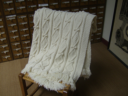 Aran-Style Afghan