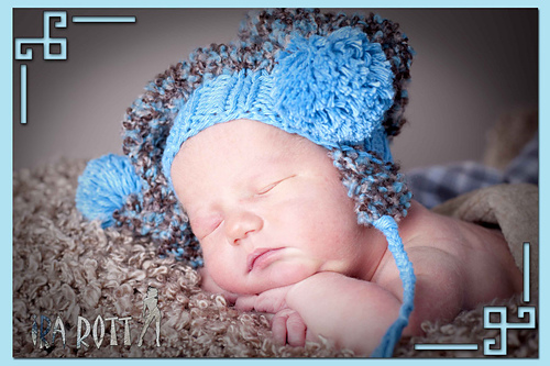 Baby Hat With puffy pom-poms