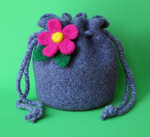 Felted Puff Bag