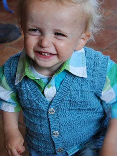Design F - Textured Cardigan and Waistcoat Vest
