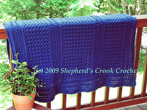 My Blue Heaven Textureed Afghan