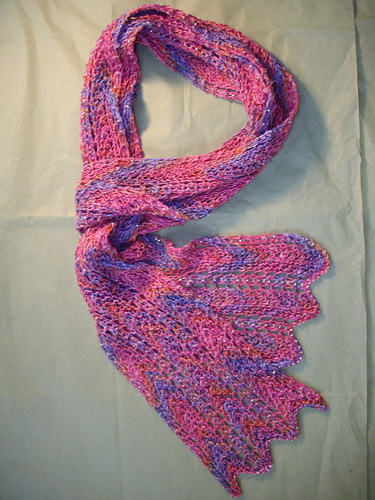 Beaded Shetland Lace Scarf