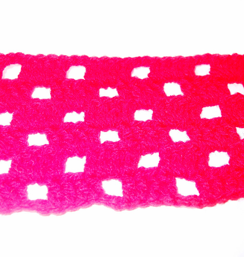 Filet checkerboard stitch pattern