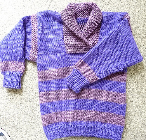 Scrap Wrap Shawl-Collared Sweater