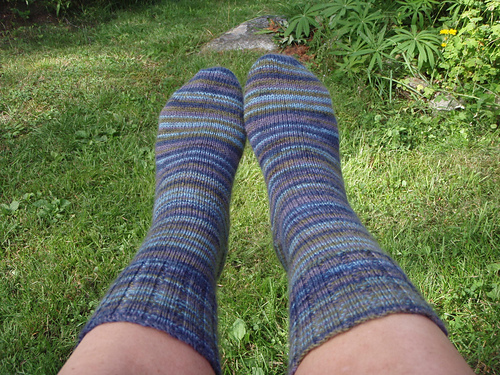 Socka med resårkant