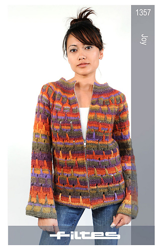1357 Zippered cardigan