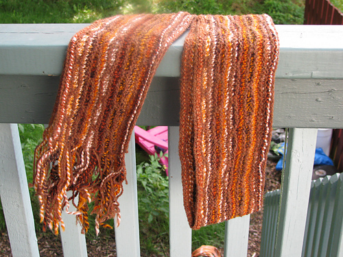 No Purl Mosaic Scarf