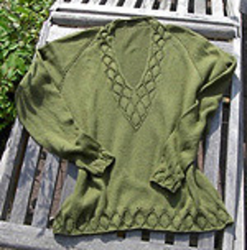 Raglan mit Blättern