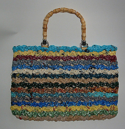 Recycled Plastic Bag Shell Purse